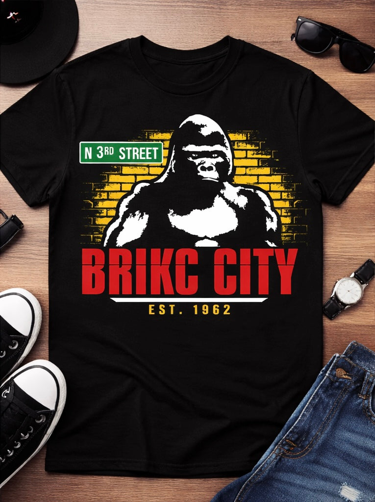 Red and Yellow BrickCity-Gorilla In The Midst T Shirt