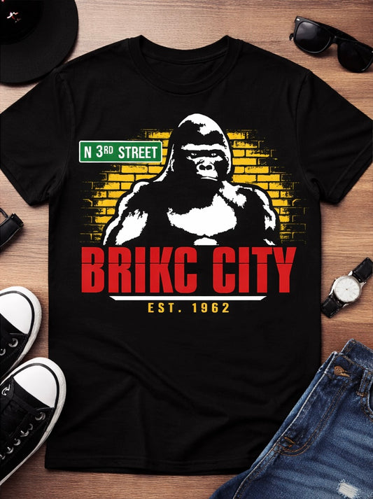 Red and Yellow BrickCity-Gorilla In The Midst T Shirt